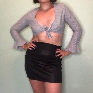 Bebop black sparkly mini skirt